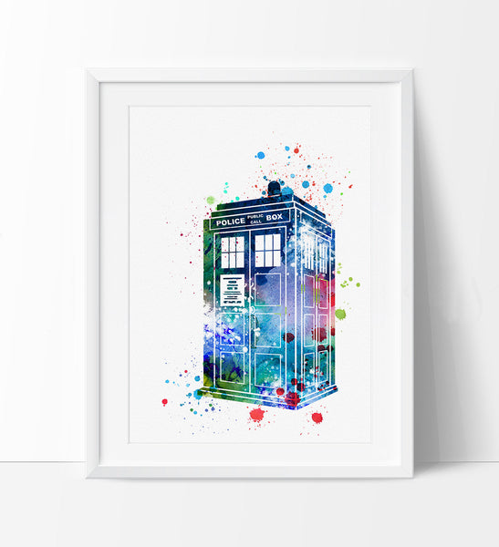 Art Print Doctor Who Home Decor The Tardis Illustration Police Box