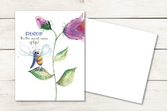 Love and Friendship, Bee & Dragonfly Greeting Card