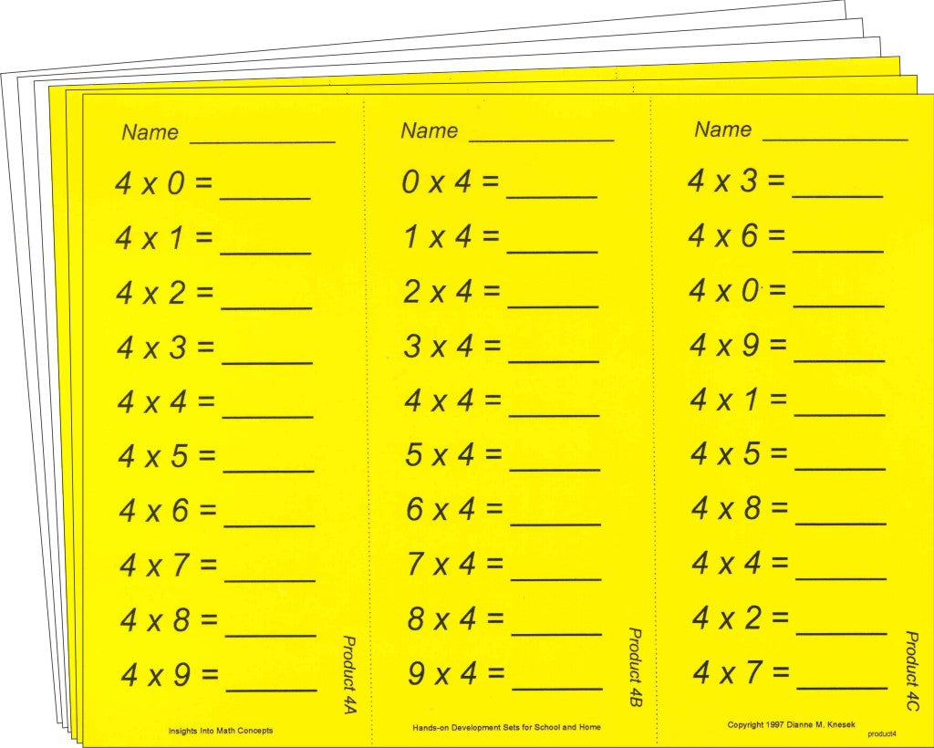  Multiplication Fact Problems Conceptual Learning Materials