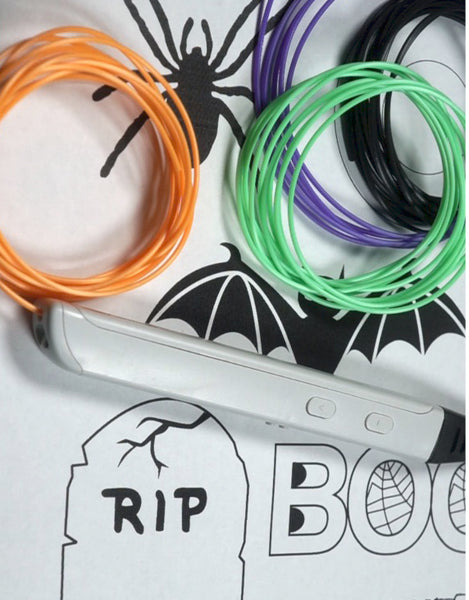 3D printing pen supplies needed to make the MYNT3D DIY Halloween decorations craft projects