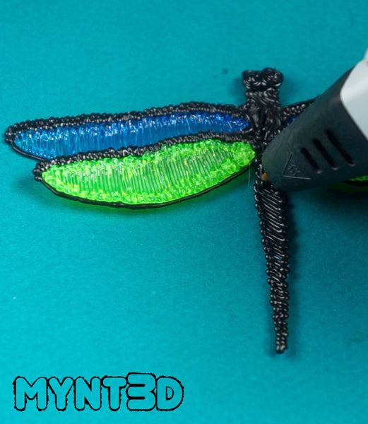 DIY dragonfly 3D pen project from MYNT3D | Best gift idea for crafty people | Easy beginner 3D printing pen project with free template