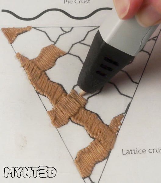 Lattice Cherry Pie Fake Food 4th of July Craft Project ideas with the MYNT3D printing pen. Make patriotic dessert projects with the free stencil template.
