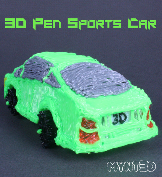 3d pen sports car project template | Design your own car with the MYNT3D printing pen | Best gift for middle school high school boys and girls who love technology, design and manufacturing | Hands on learning activities with no screen time, screen-free 