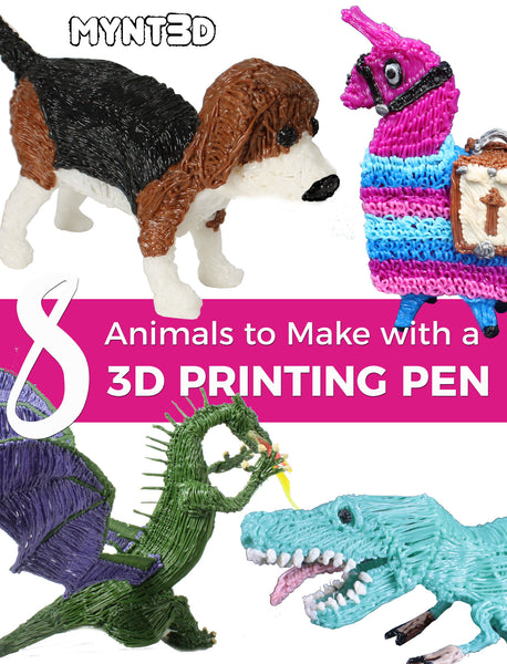 how to make 8 animals with a 3D printing pen | Video tutorials and instructions from MYNT3D | Top gifts for kids in middle school boys and girls screen free activities