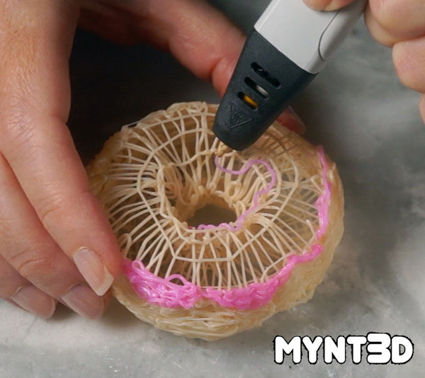 How to make 3D printing pen fake food with MYNT3D techniques and tutorial for easy projects