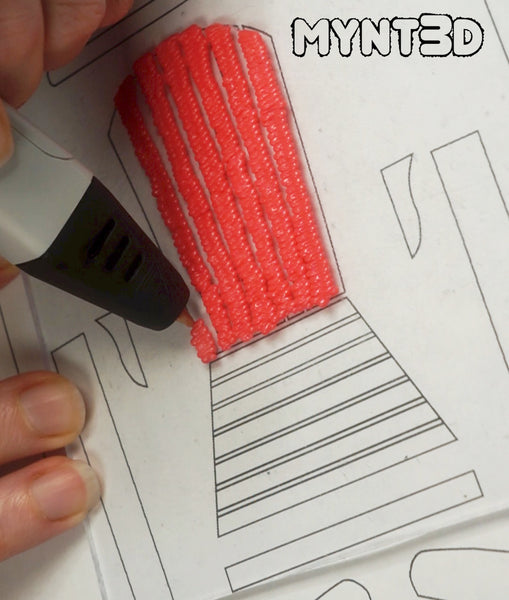 3D printing pen Adirondack chairs set to make with the free template from MYNT3D