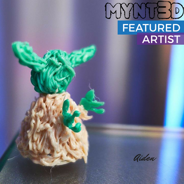 Star Wars Yoda character made with the MYNT3D printing pen | Featured Artist customer project