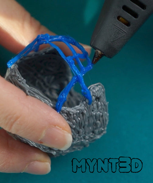 How to make a 3D printing pen football helmet to celebrate game day, Sunday, Super Bowl party, support your home team with custom crafts using free project templates from MYNT3D