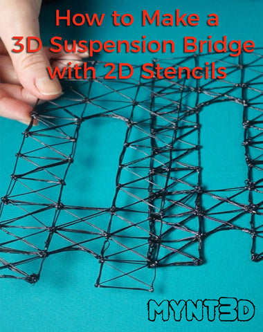 how to construct a 3D model bridge using 2D stencils drawing and connected with a 3D printing pen | Great learning tool for engineering demonstrations and class lessons