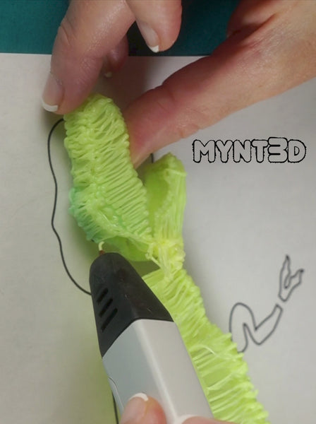 Dinosaur t-rex project made with a 3D printing pen | Free project template, instructions and tutorial from MYNT3D | best gift for boys, middle school, high school