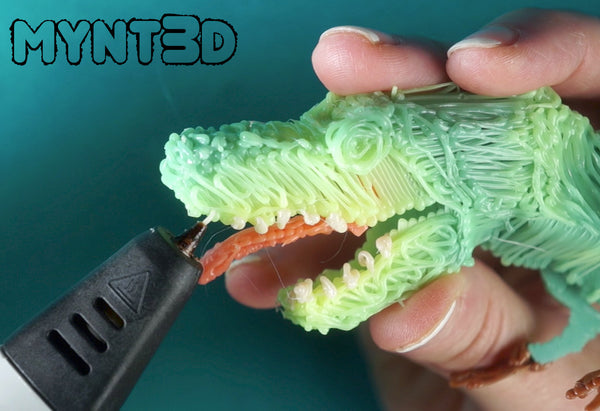 T-Rex 3D printing pen project from MYNT3D | Spacial learning for kids, size, proportion, placement, anatomy STEM STEAM activities 