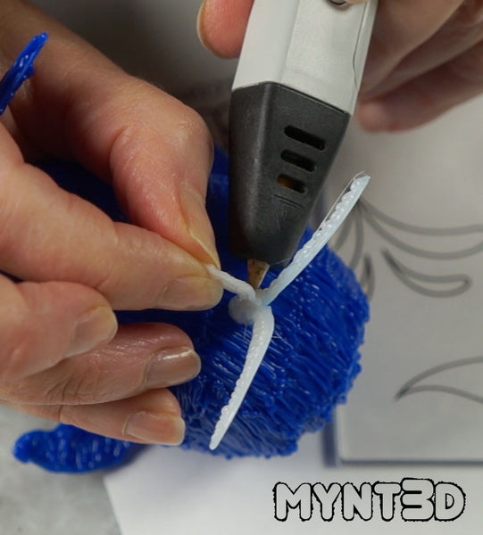 How to make 3D printing pen objects using forms, templates and attaching pieces with the MYNT3D pen