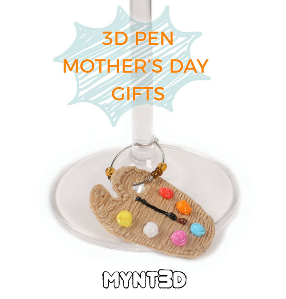 3D printing pen Mother's Day crafts and gift ideas for kids and students - make an artist palette for painters and creative moms and Bob Ross fans | Fun family activities