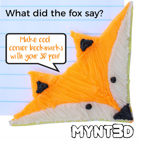 What did the fox say? Make this cute fox kids craft with the MYNT3D printing pen and the free printable template stencil which you can instantly download off the projects page of the website