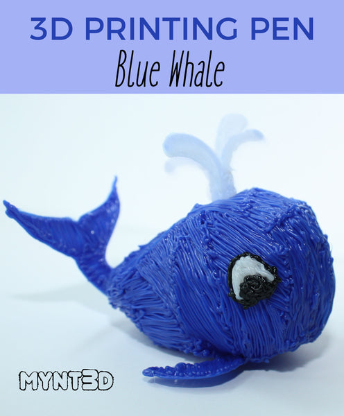 Summer kids craft 3D printing pen whale project from MYNT3D