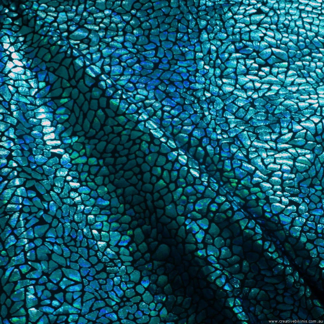 Teal Blue large Shatter Glass 9315