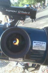 Annular eclipse through a telescope lense