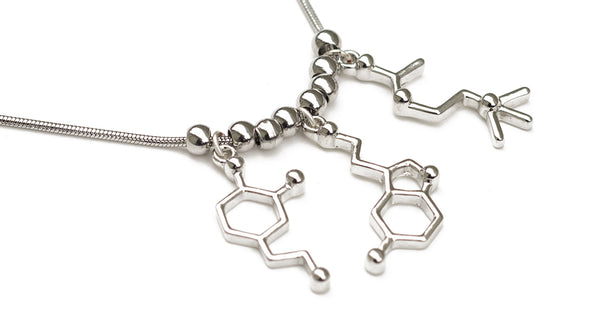 Serotonin, Dopamine and Acetylcholine Neurotransmitter Necklace