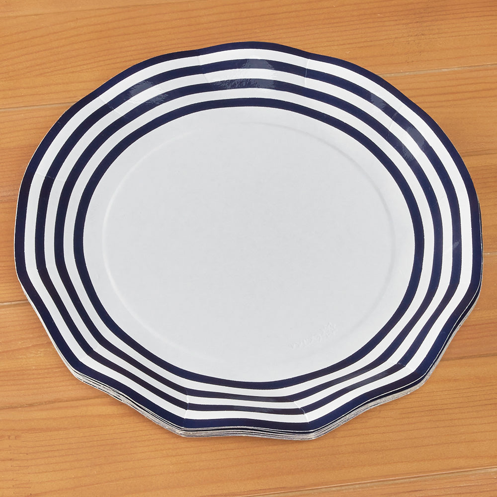 navy paper plates