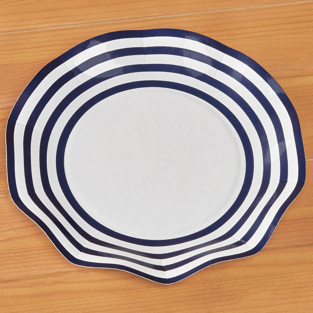 navy paper plates