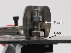 Step 11 Protective sleeve on anti-theft bolt resting on mounting surface