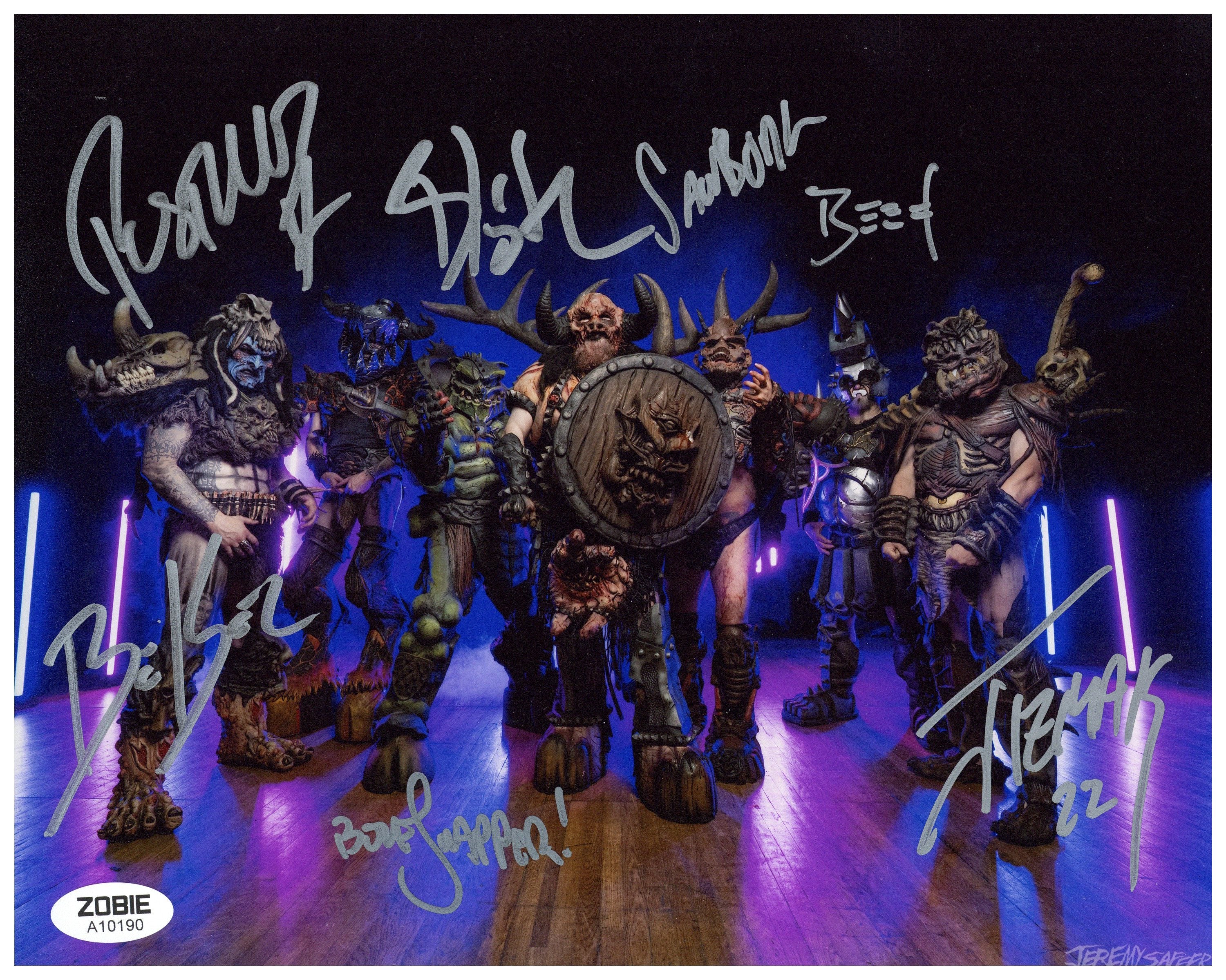 Gwar Signed 8x10 Photo Autographed Metal Zobie Coa – Zobie Productions