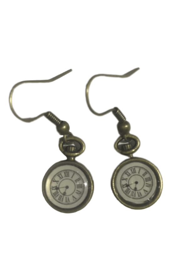 Mini Clock Face Earrings (C)