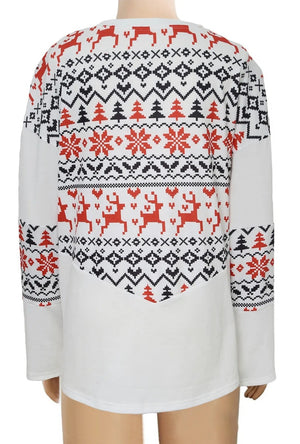 White Christmas Aztec Long Sleeve Shirt