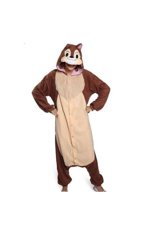 Deluxe Dark Brown Cute Chipmunk Onesie