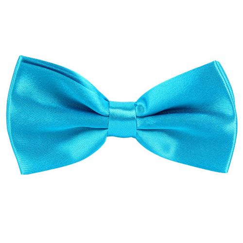 light blue satin bow tie