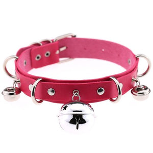 Hot Pink Bell Choker