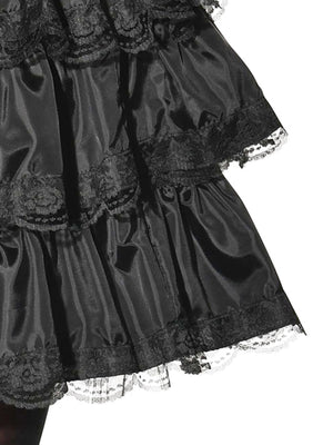 Black Lace Ruffle Skirt