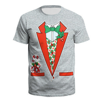 Grey Christmas Tuxedo T-Shirt