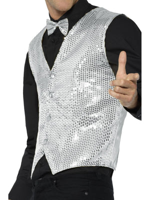 Silver Sequin Waistcoat