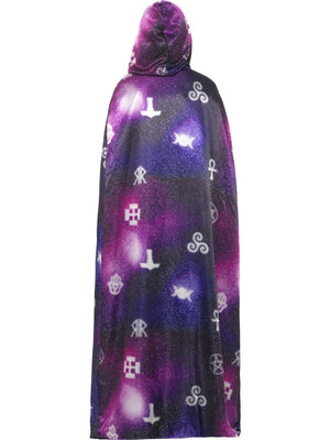 Reversible Purple Ouija Witch Cape