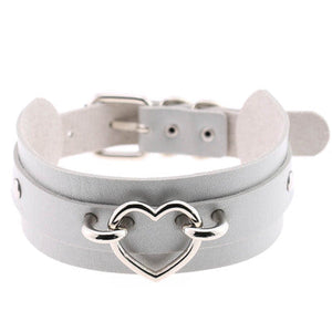 Grey and Silver Heart Choker