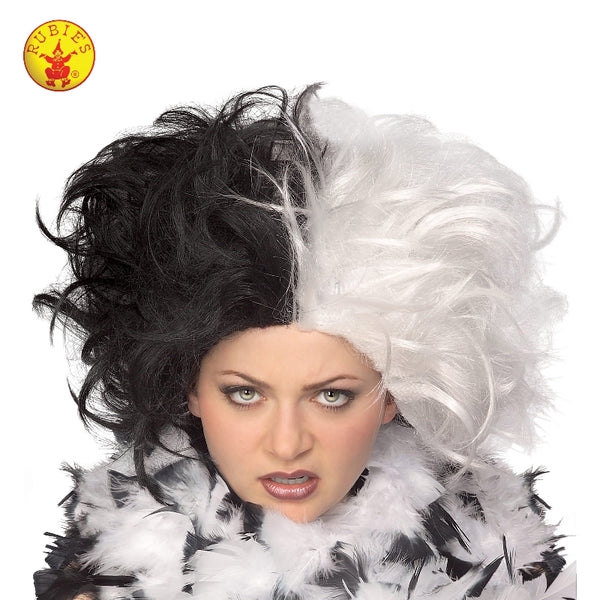 Black and White Cruella De Vil Wig