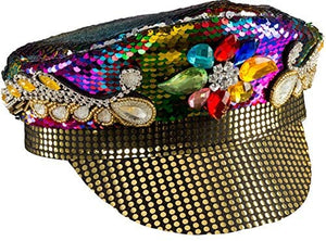 Rainbow Pride Sequin Gem Hat