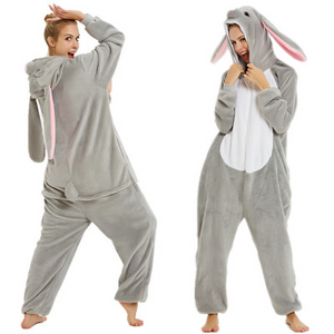 Deluxe Grey Rabbit Onesie