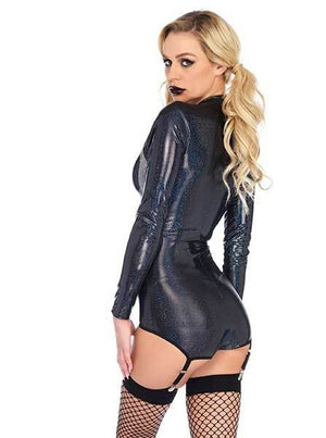 Shimmer Skull Garter Bodysuit