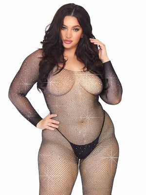 Rhinestone Fishnet Bodystocking