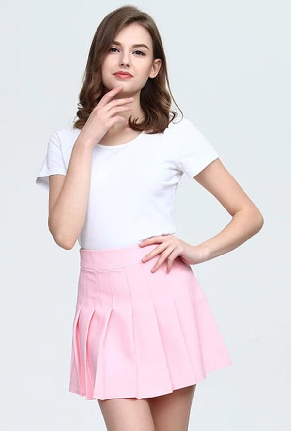 Baby Pink School Tennis Skirt