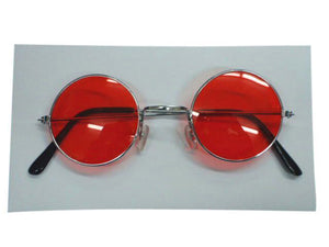 Hippy Circle Red & Black Glasses