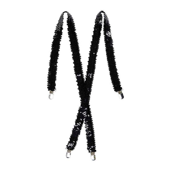 Black Sequin Suspenders