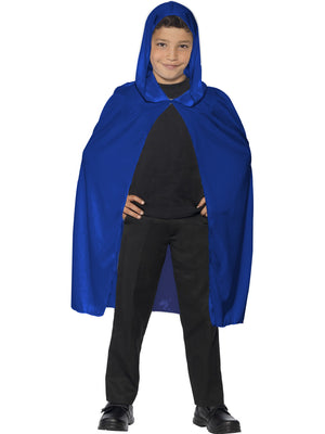 Blue Velvet Hooded Cape