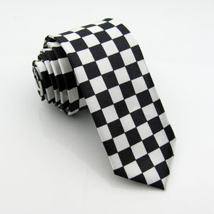 Black and White Checked Necktie