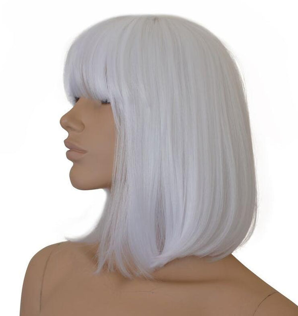 Deluxe White Bob Wig