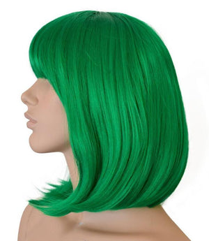 Deluxe Bright Green Bob Wig