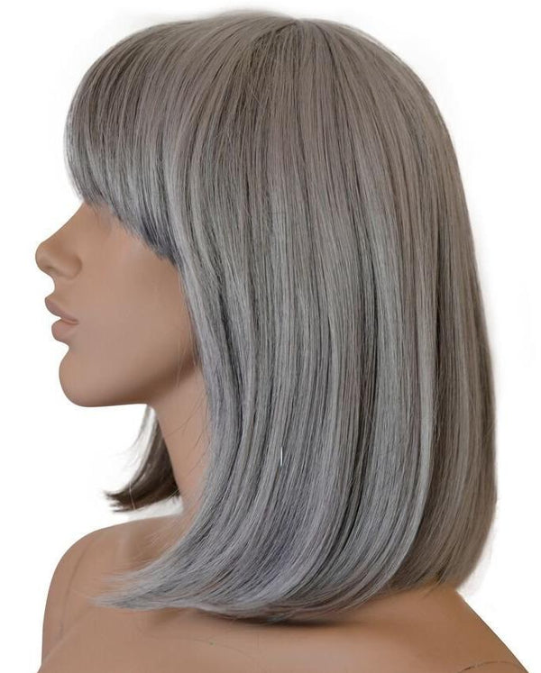 Deluxe Grey Bob Wig