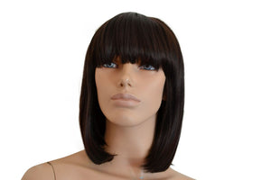 Deluxe Dark Brown Bob Wig